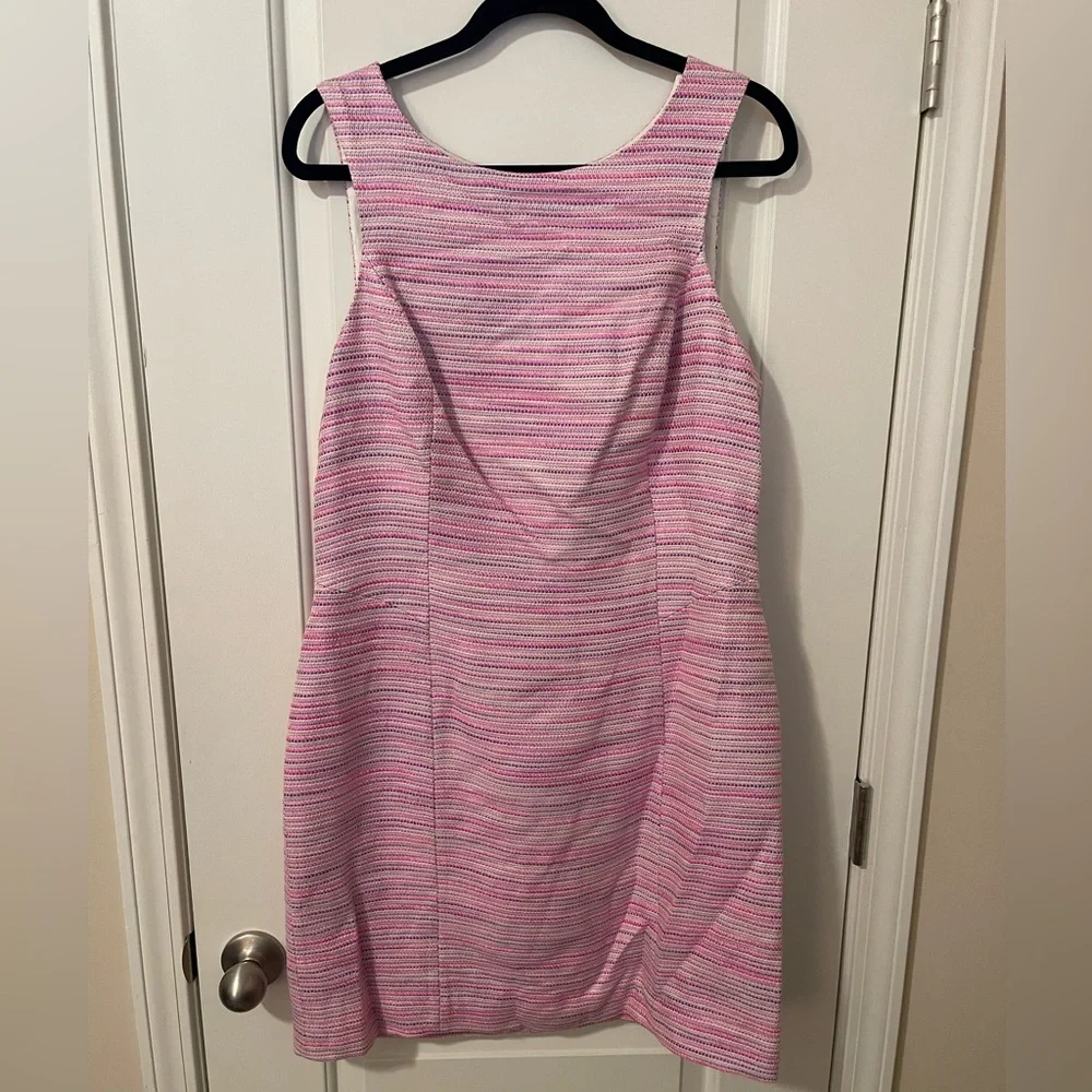 NWT LILLY PULITZER CHARLTON DRESS IN POP PINK BARNARD BOUCLE 14 - Picture 3 of 6